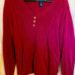 Burgundy Sweater for Women size Large Karen Scott